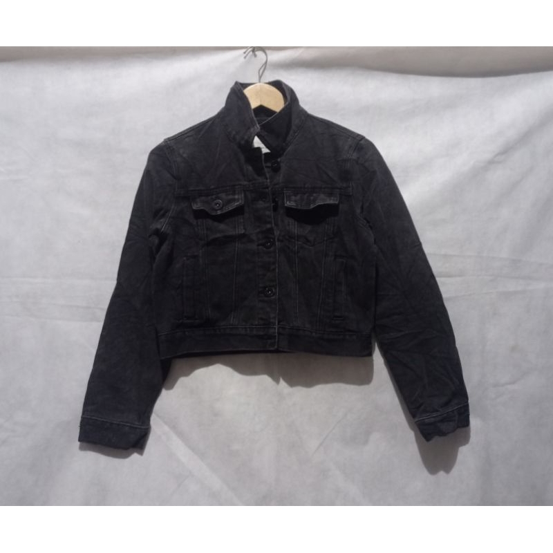 Jaket Denim CottonOn Hitam 2 Preloved