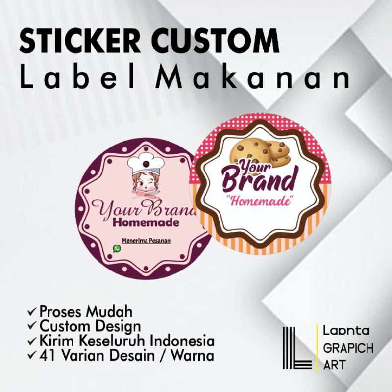 

Sticker label makanan, sticker label custom, sticker label produck, sticker label