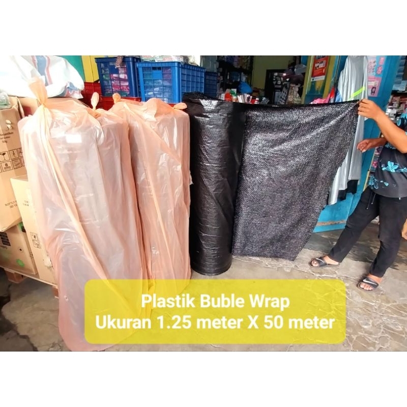 

PLASTIK BUBLE WRAP / UKURAN LEBAR 1.25 METER PANJANG 50 METER / 1 GULUNG