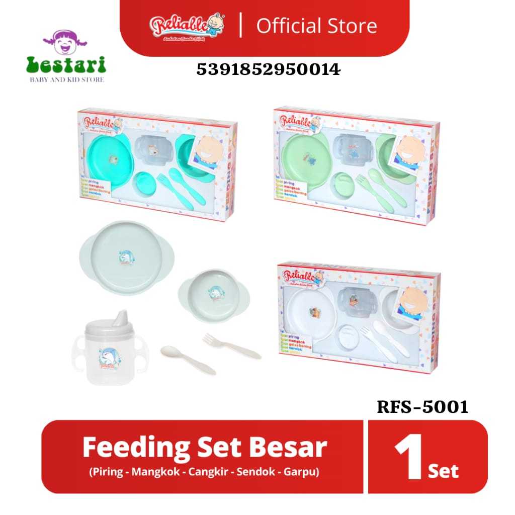 FEEDING SET RELIABLE FS-5001/ FS-5002/FS-5003 BPA FREE SET TEMPAT MAKAN BAYI