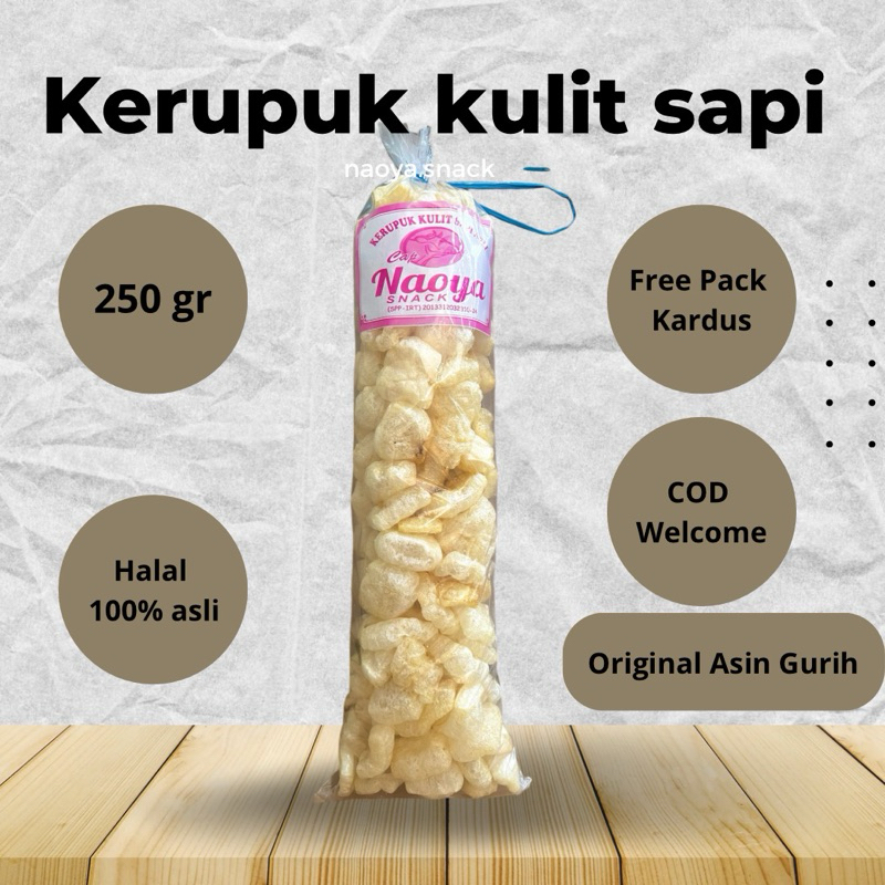 

KERUPUK KULIT SAPI ASLI 250 gr DOROKDOk SUPER RENYAH