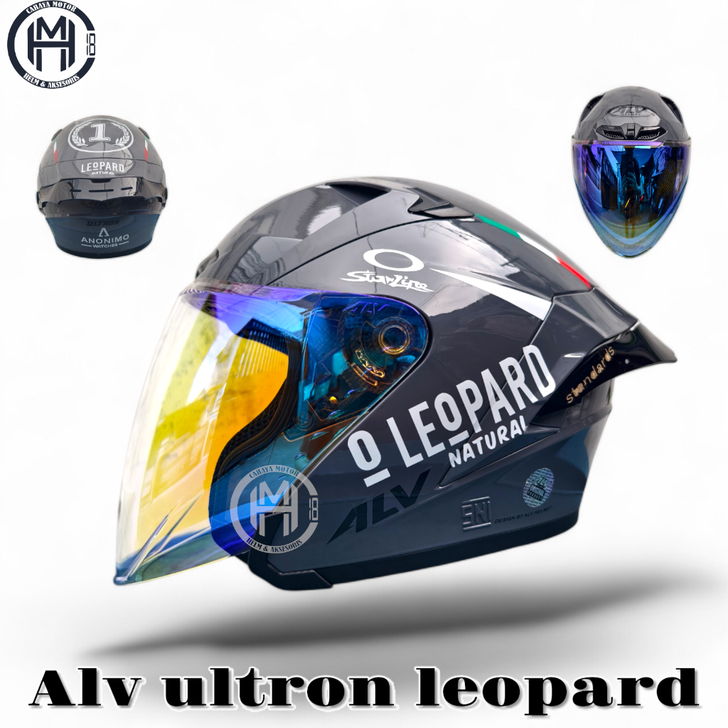 HELM ALV ULTRON SOLID PAKET GANTENG LEOPARD|pria wanita dewasa