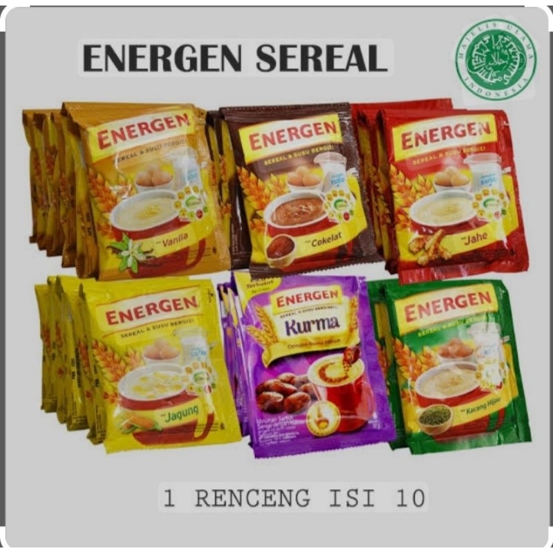 

ENERGEN KURMA, minuman sereal bergizi/Renteng (isi 10pcs)