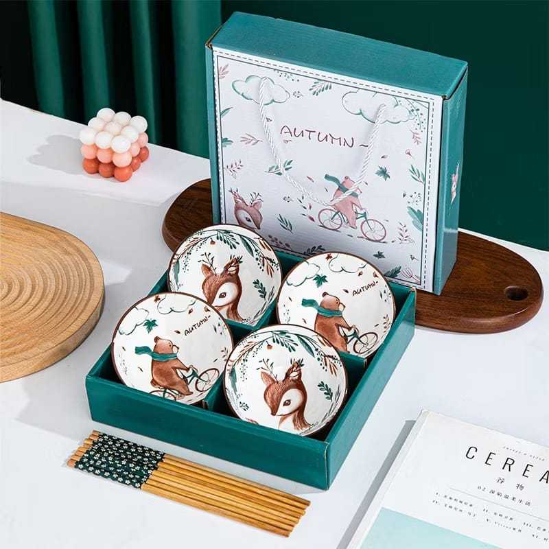 Elmart Mangkok Set Porselain Hampers Keramik Premium Bowl Set MK5