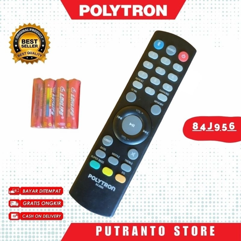 V5 - Remot Speaker Polytron PMA Dan PAS Seri Remot 84J722 / 84J956 Original ORI Terlaris Garansi Mur