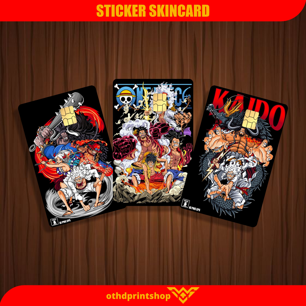

Stiker Skin Kartu Atm Tema Onepiece Luffy Black Edition othdart