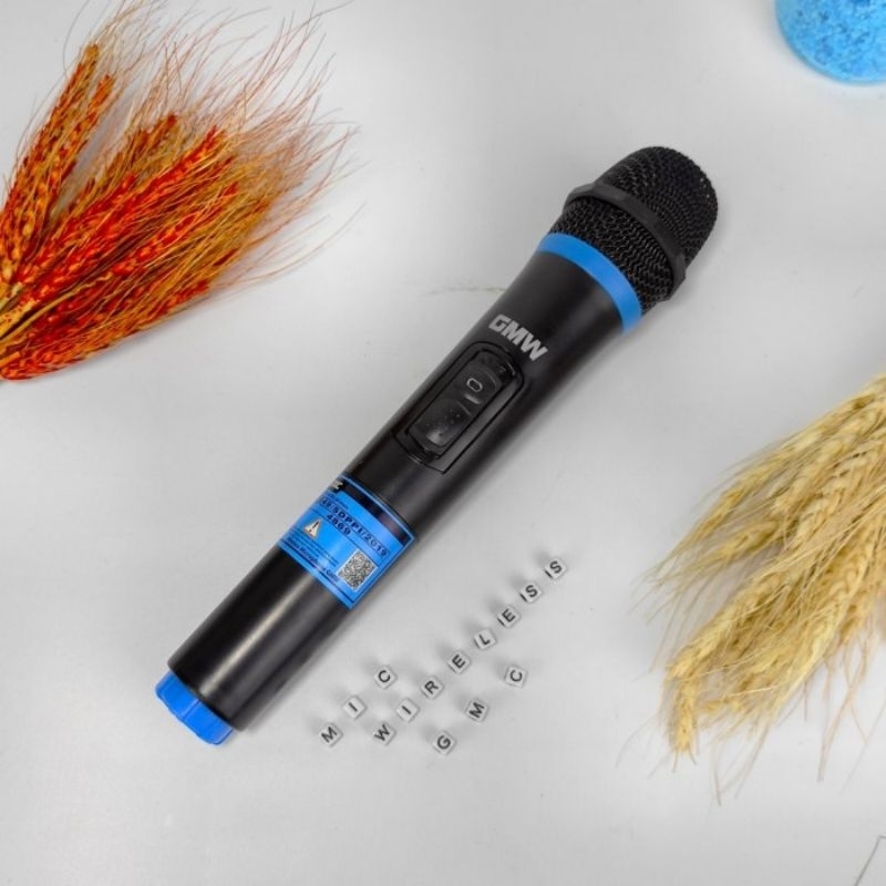 Mic biru GMC/GMW Wireless khusus untuk speaker GMC tipy 897Q 897P 897S 897H 897R dan Dll