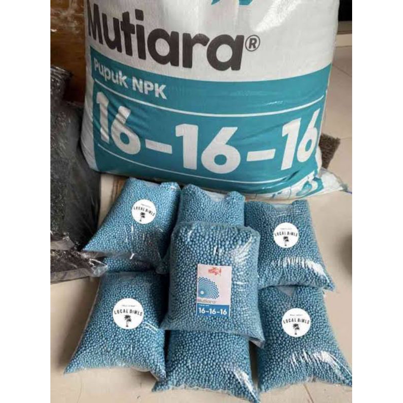 REPACK 1 KG Pupuk Npk Mutiara 16-16-16 100% Asli / Pupuk Mutiara Murah / Pupuk  Pertumbuhan Pertania