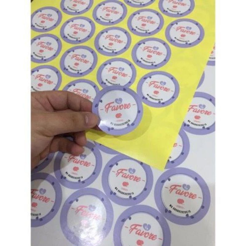 

Cetak Stiker Label Makanan/Label Kemasan + Cutting