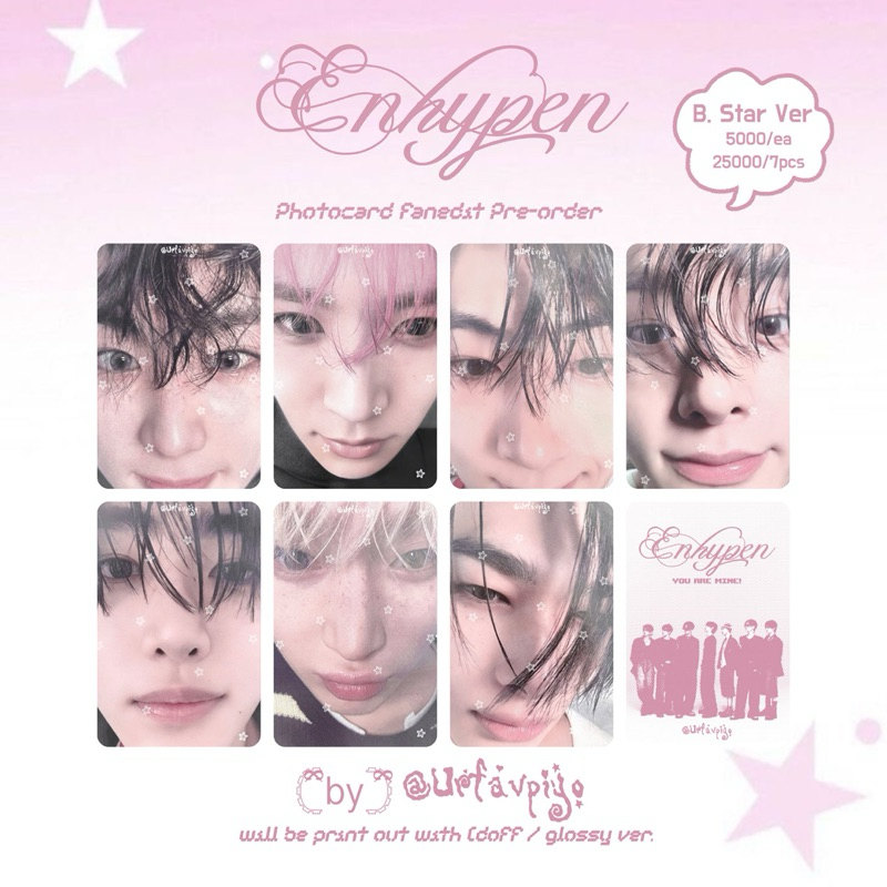 

(Ready stock) Fanedit photocard zoom mubank enhypen by urfavpiyo