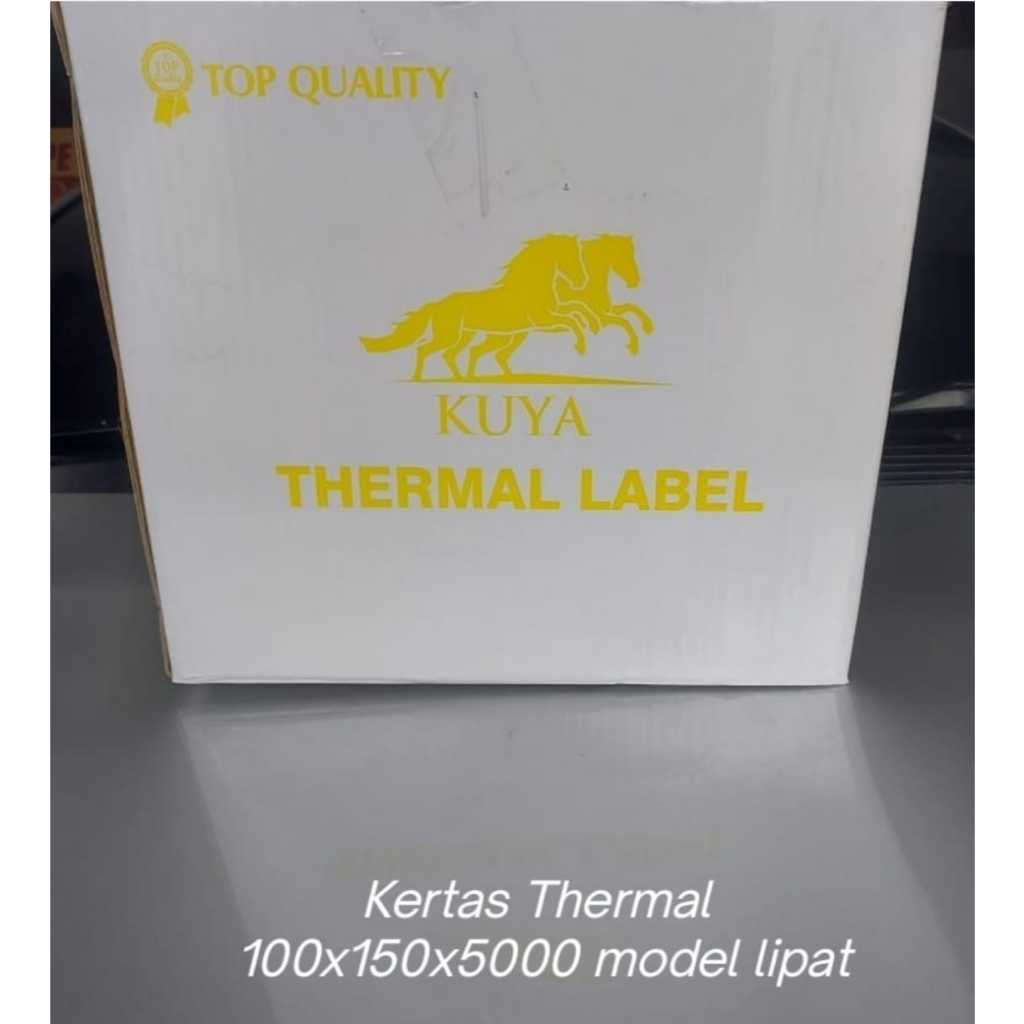 

KERTAS THERMAL 100X150X5000 MODEL LIPAT MERK KUYA 1 DUS ISI 2 PAK (ISI 5000 X 2)