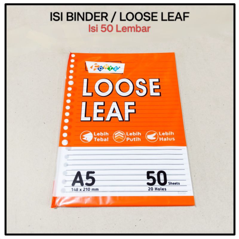 

1 Pak Isi Binder / Loose Leaf A5 Isi 50 Lembar