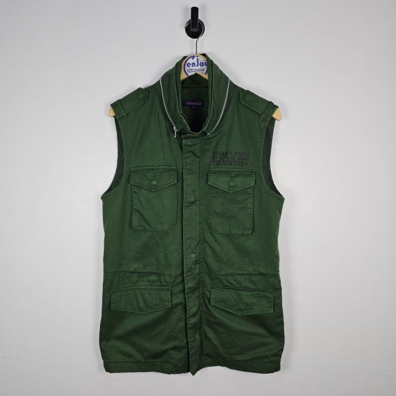 D Pulse Vest rompi canvas second preloved pria wanita army