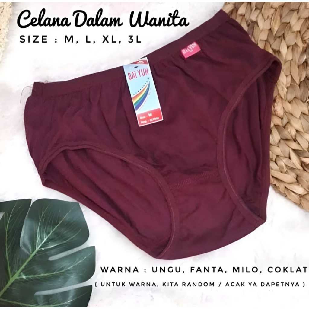 GROSIR Celana Dalam Wanita 1 Lusin Celana Dalam Motif Polos Celana Dalam Wanita Premium
