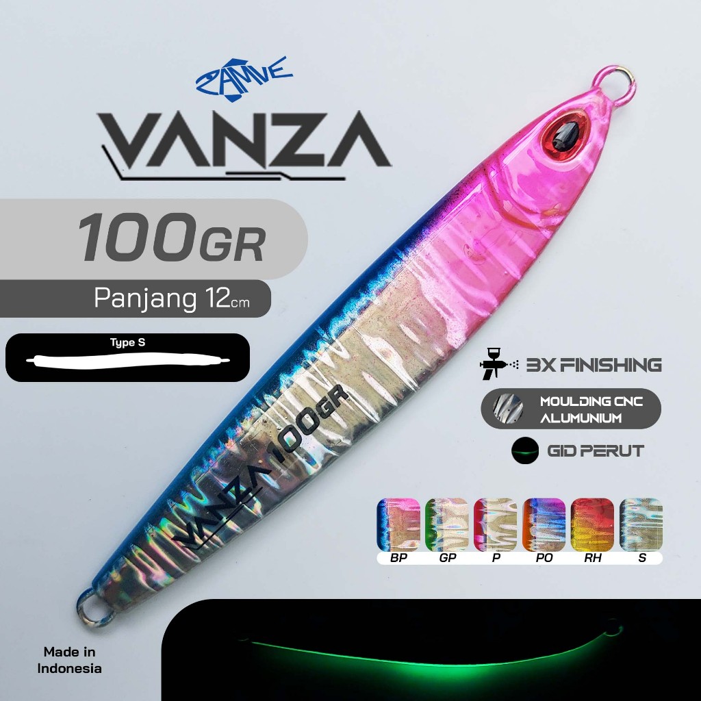 Metal Jig Zamve Vanza 100Gr Metal Jig 100Gr Metal Jig 100Gram