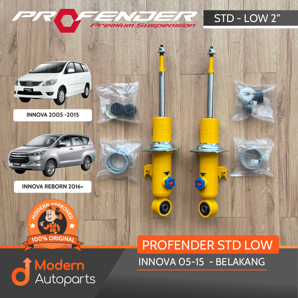 STD - LOW 2" DEPAN | PROFENDER ADJUSTABLE Basic Series Innova 05-15 dan Innova Reborn (2KD/2GD/Bensi