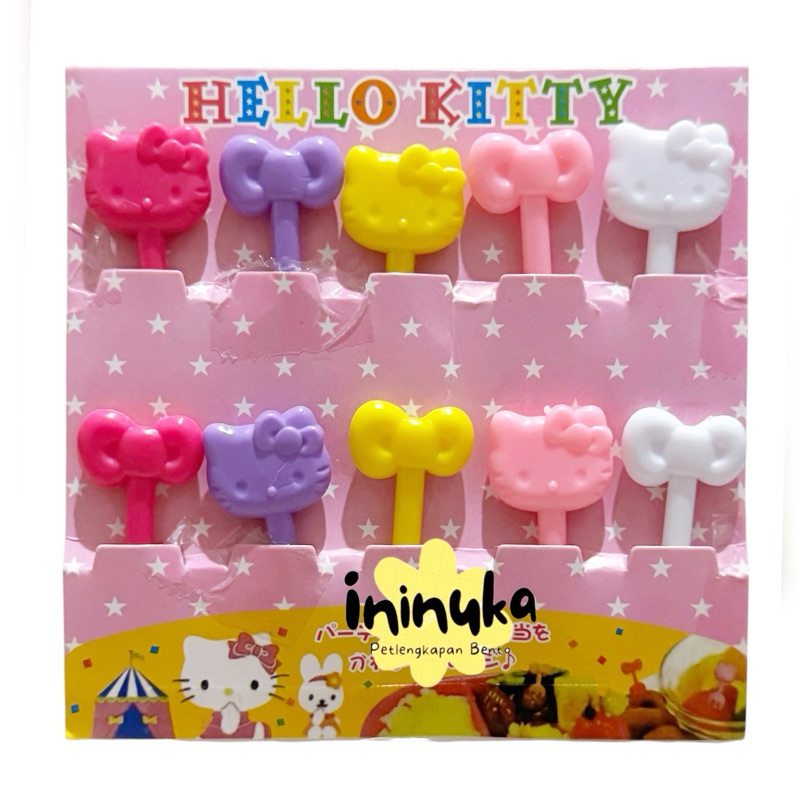 Bento Food Pick Hello Kitty Tusukan Hiasan Bekal Bento