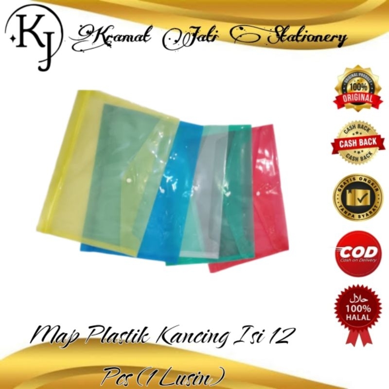 

Map Plastik Kancing Isi 12 Pcs (1 Lusin)