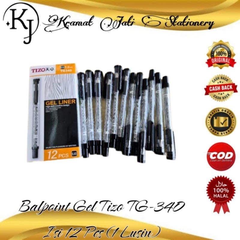 

Balpoint Gel Tizo TG-340 Isi 12 Pcs (1 Lusin)