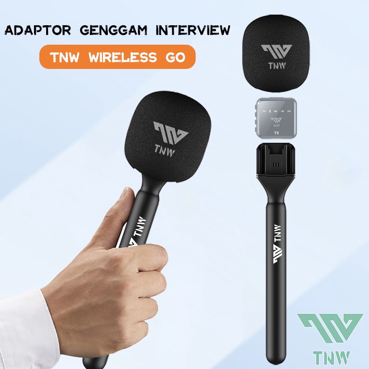 Promo Terupdate TNW Microphone Interview Handle Interview GO Handheld Adapter untuk TNW Wireless Mic