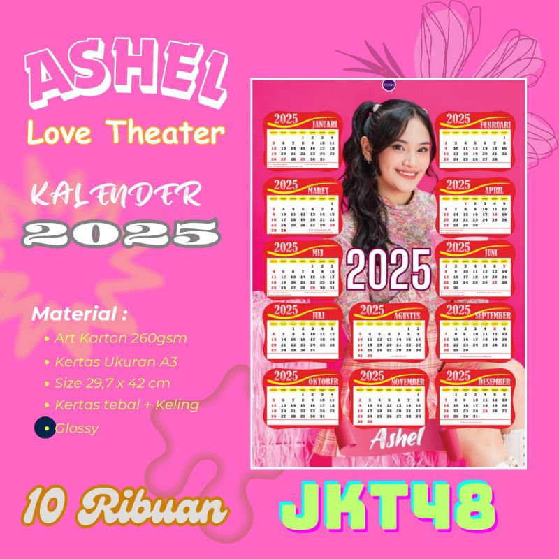 

Kalender JKT48 Tema Love Theater Edisi ASHEL 10Ribuan
