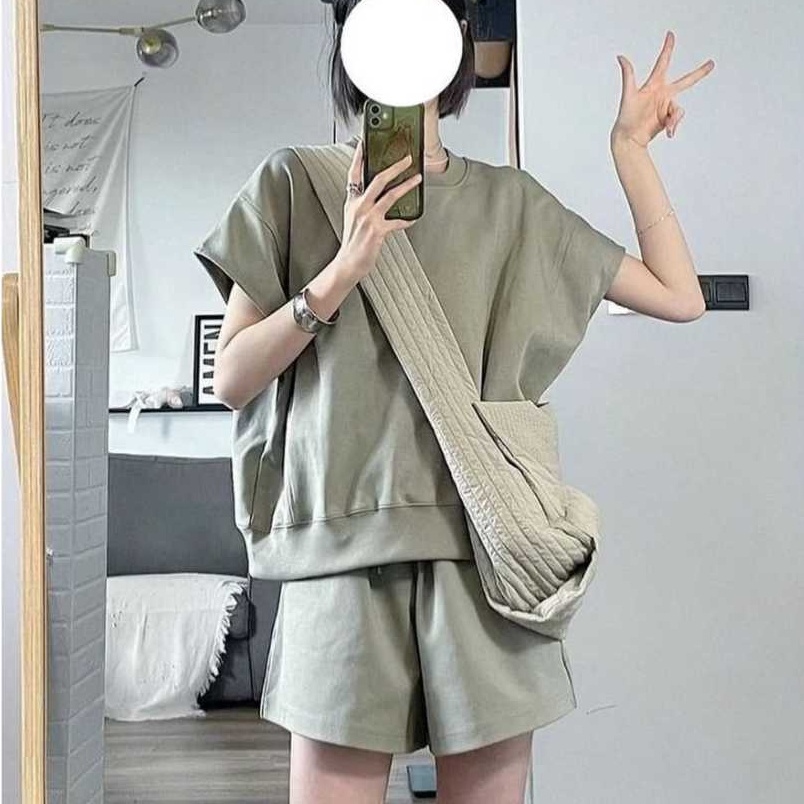 Hot Selling ONE SET SELANA PENDEK  SWEATER  POPPY SET SETELAN WANITA KOREAN STYLE FLEECE