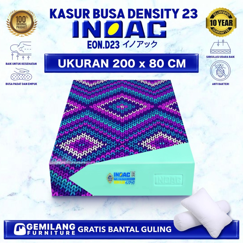 Kasur Busa Singgle Ukuran 80/90/100 x 200 Original INOAC EON Density 23 Garansi 10 Tahun
