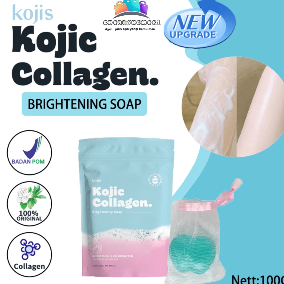 Hot Limited OdbO  Kojis Collagen Brightening Soap  Bright Glow Face Soap  Soap Sabun Pemutih Badan 1