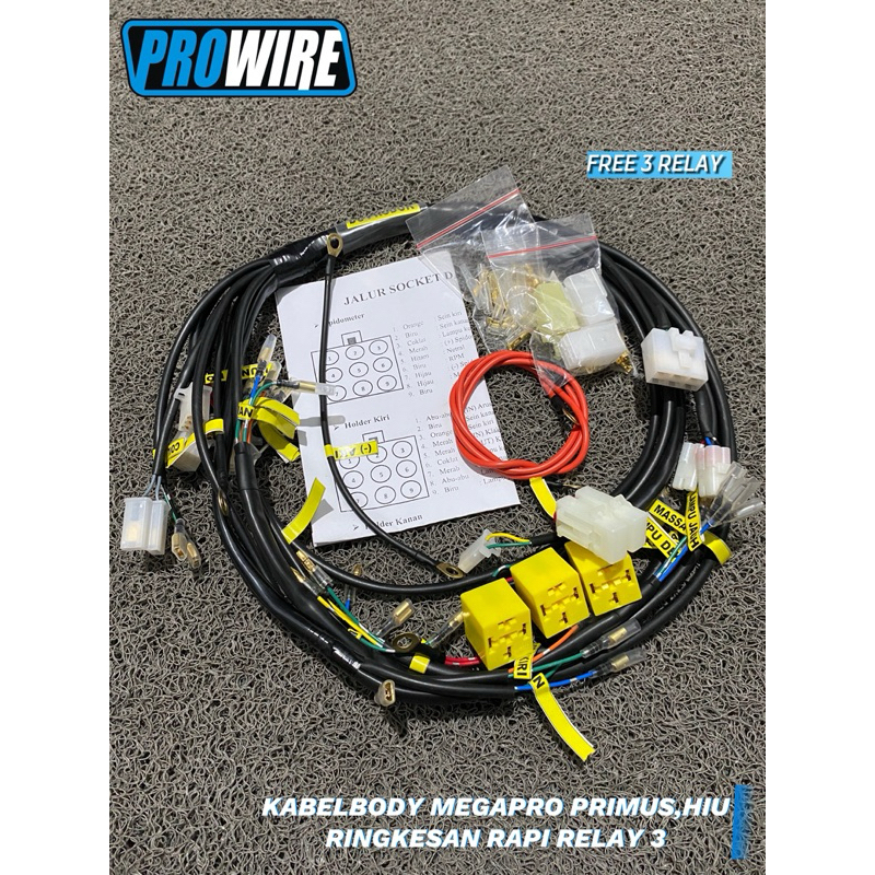 KABEL BODY MEGAPRO PRIMUS/HIU CUSTOM/RINGKESAN BONUS 3 RELAY