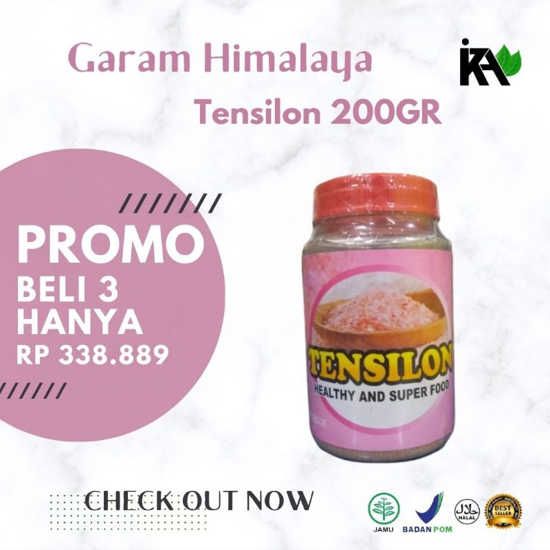 

PAKET 2 GARAM HIMALAYA TENSILON 200GR /HIMALAYA SALT / GARAM HIMALAYA