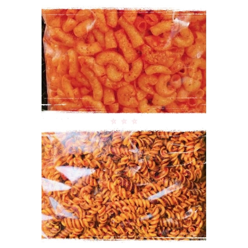 

KS - 1Kg Makaroni Bantat Super Pedas (Spiral dan Pipa ) / Macaroni Pedas Balado / Snack Kiloan