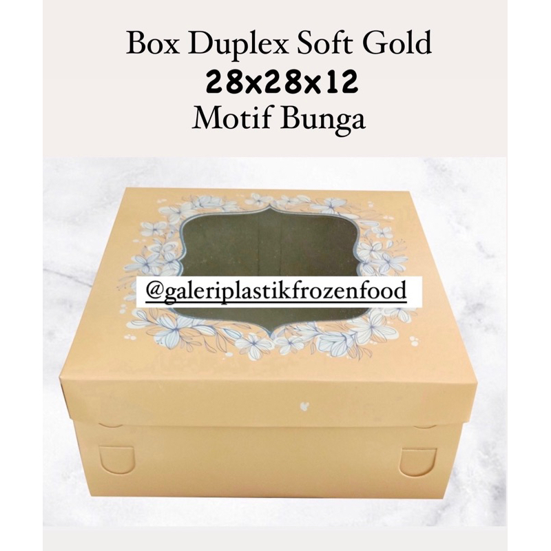 Kotak Box Duplex Gold uk. 28 dan 26 tinggi 12cm ~ GALERI PLASTIK FROZEN FOOD