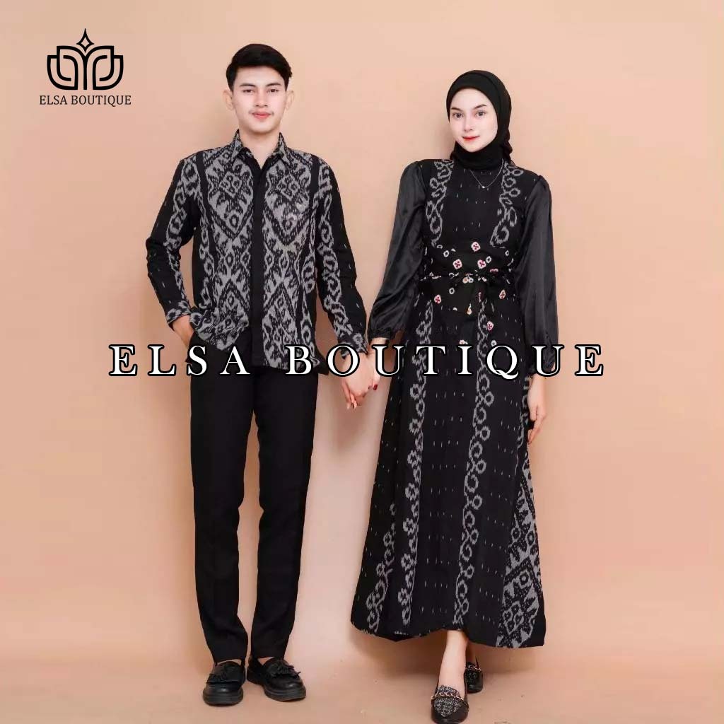 Set couple tenun baju kondangan, dress wanita kondangan, set couple busana wanita tenun, set couple 