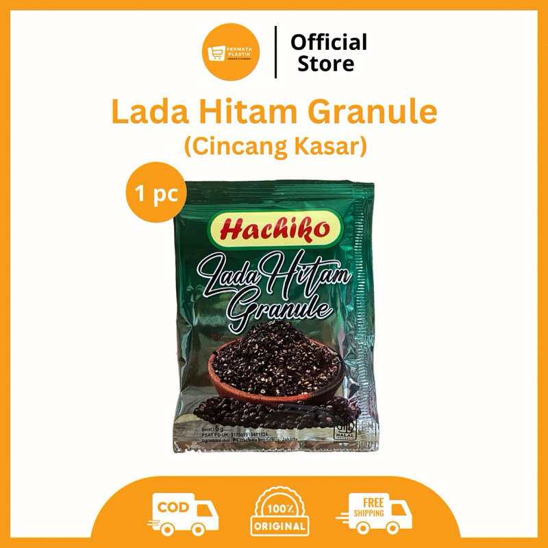 

Lada Hitam Granule Black Pepper Kasar 5 gr