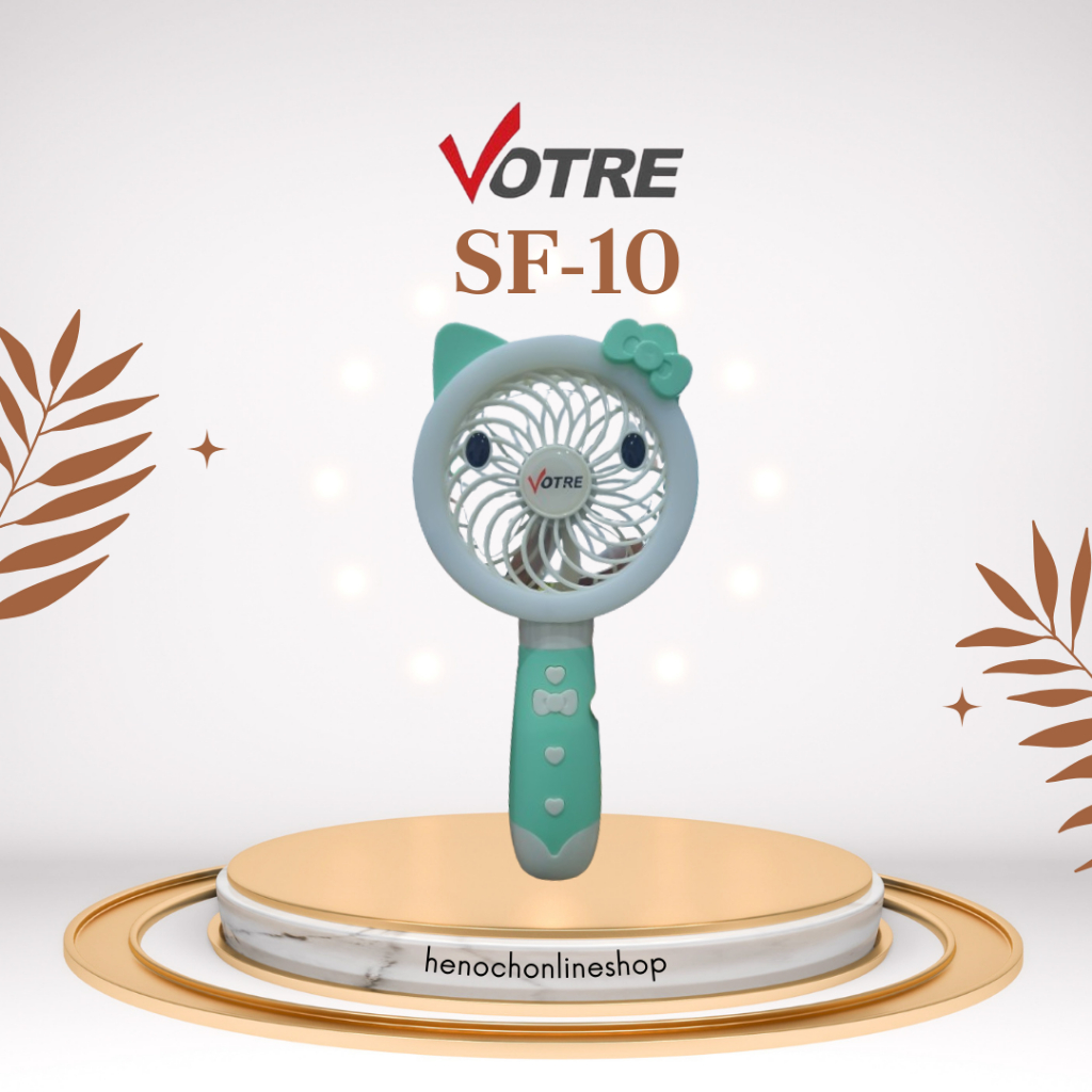 Kipas angin mini tangan genggam lampu led VOTRE SF10 / SF-10