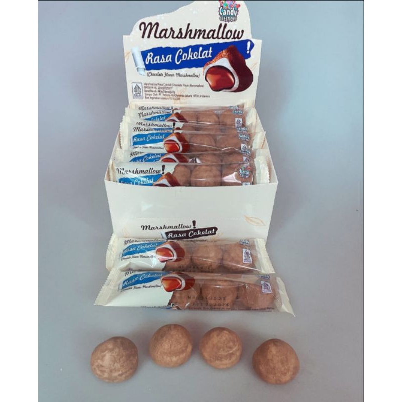 

Candy Creations Marshmallow Rasa Coklat Isi 20 pcs