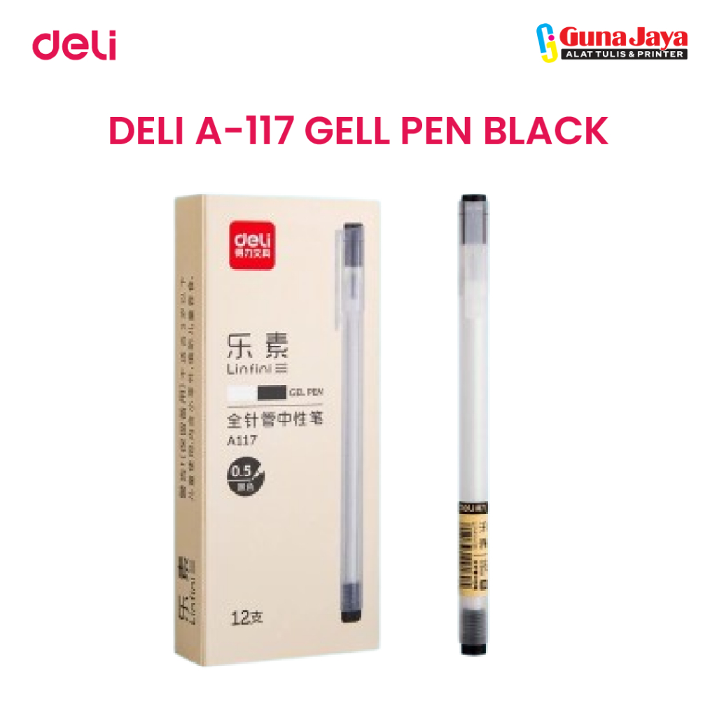 

DELI A-117 GELL PEN BLACK - Deli Gel Pen / Pulpen Gel 0.5mm