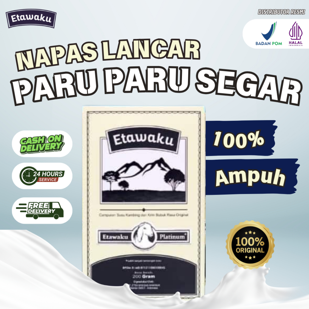 

NAPAS ETAWAKU Napas Lancar Paru Paru Segar 100% Ampuh Susu Herbal Alami Anti Asma Anti Batuk