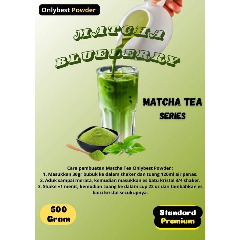 

Bubuk Minuman MATCHA BLUEBERRY 500Gram MURAH Standard Premium Onlybest Powder / Serbuk Minuman Matcha Series 500 Gram / Bubuk Minuman Kekinian / Powder Minuman Bubuk / Minuman Kekinian / Bubuk Minuman Boba / Matcha Series Powder / Greentea Matcha