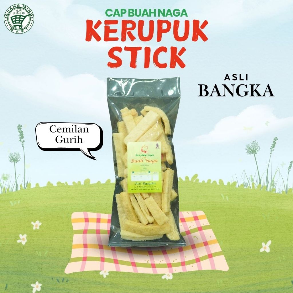 

Kerupuk Stick Vegetarian Vegan Cap Buah Naga