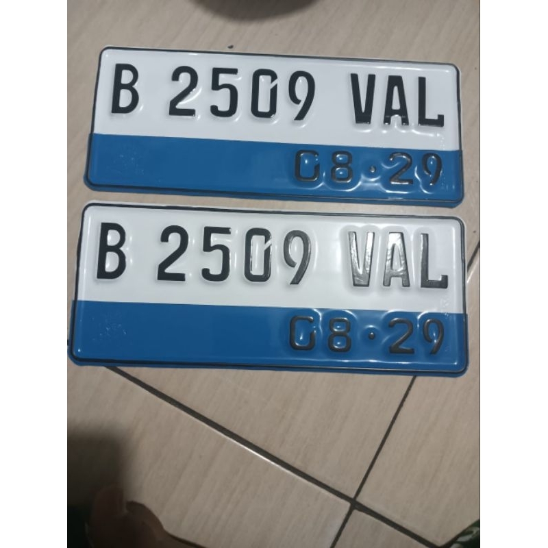 PLAT NOMOR MOTOR LISTRIk"FONT BARU"VARIASI STIKER