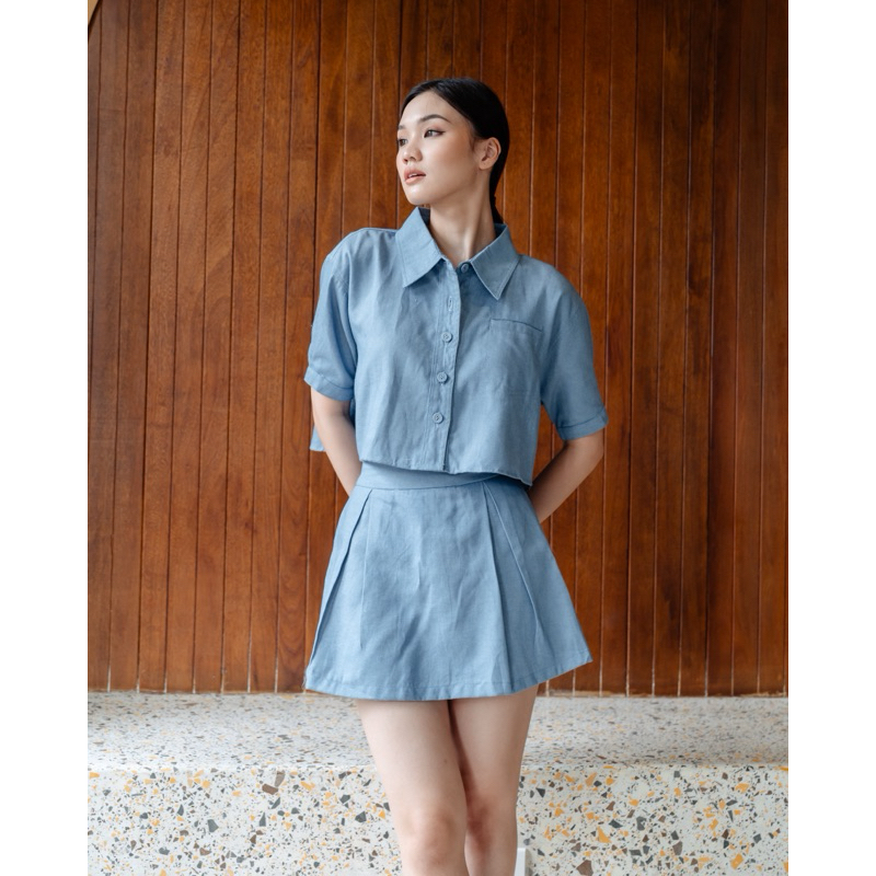 LYODRA SET SKORT - ONESET ROK CELANA / SETELAN PENDEK WANITA PREMIUM JEANS WEST - COD BAYAR DITEMPAT