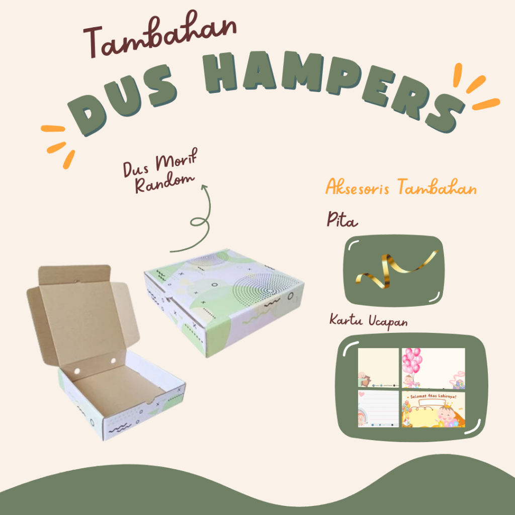 

Tambahan Dus Hampers Pembungkus Kado Kotak Kado