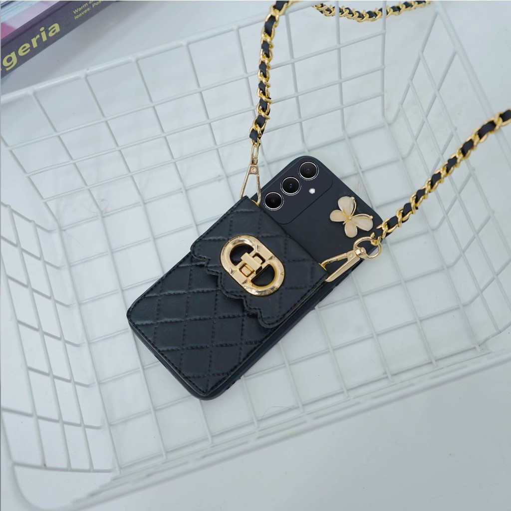 SDT  - 3 | Softcase Macaroon Samsung A55 | Case dompet  | Case Lentur | Case Tali |Case Selempang | 