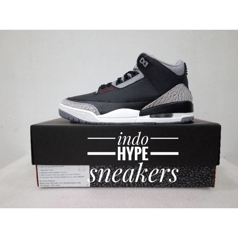 Air Jordan 3 Retro BLACK CEMENT 2024