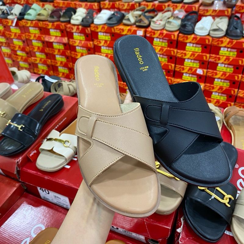 Fladeo sandal teplek flat selop wanita / sandal cewek fladeo
