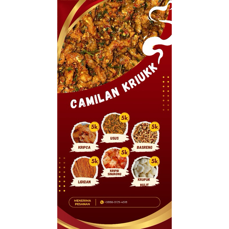 

cemilan kriukk keripik singkong 250gr