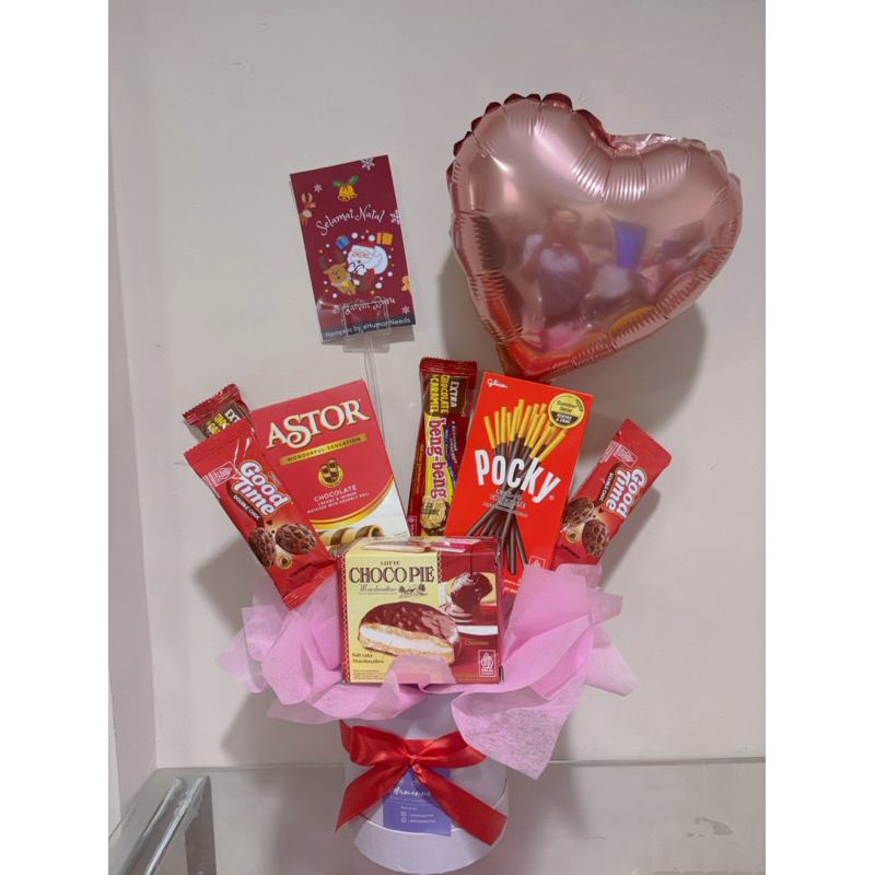 

[1 HARI JADI] Hampers Bloom Box Snacks Bunga n Teddy| Gift Wisuda Hampers Box Hadiah Kado sempro