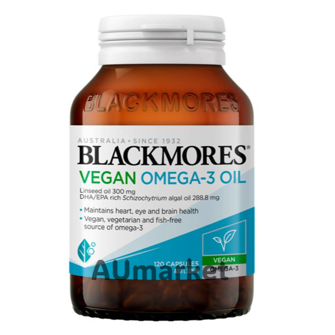 Blackmores Vegan Omega 3  Omega-3 Fish Oil 120 Capsules