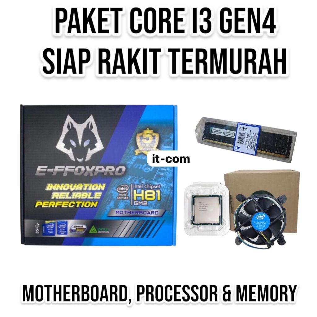 Paket Mobo Core i3 Gen4 Bahan Rakitan